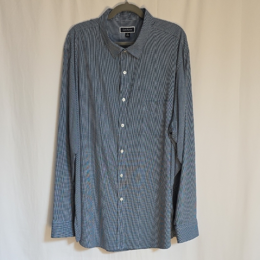 Club Room Blue Check Mens Shirt.  Size 3XL
